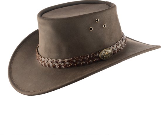 Chapeau en cuir Scippis Wallaroo marron taille L