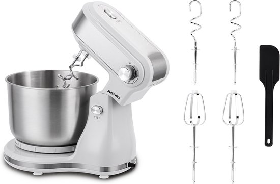 Swiss Pro+ - Keukenmachine 3.5LKrachtige Keukenrobot - 3.5L 300W - Zilver 3.5 LiterSP-SM3.5Z KEUKENMACHINE ZILVER 3.5L van Swiss Pro+ — afbeelding 3