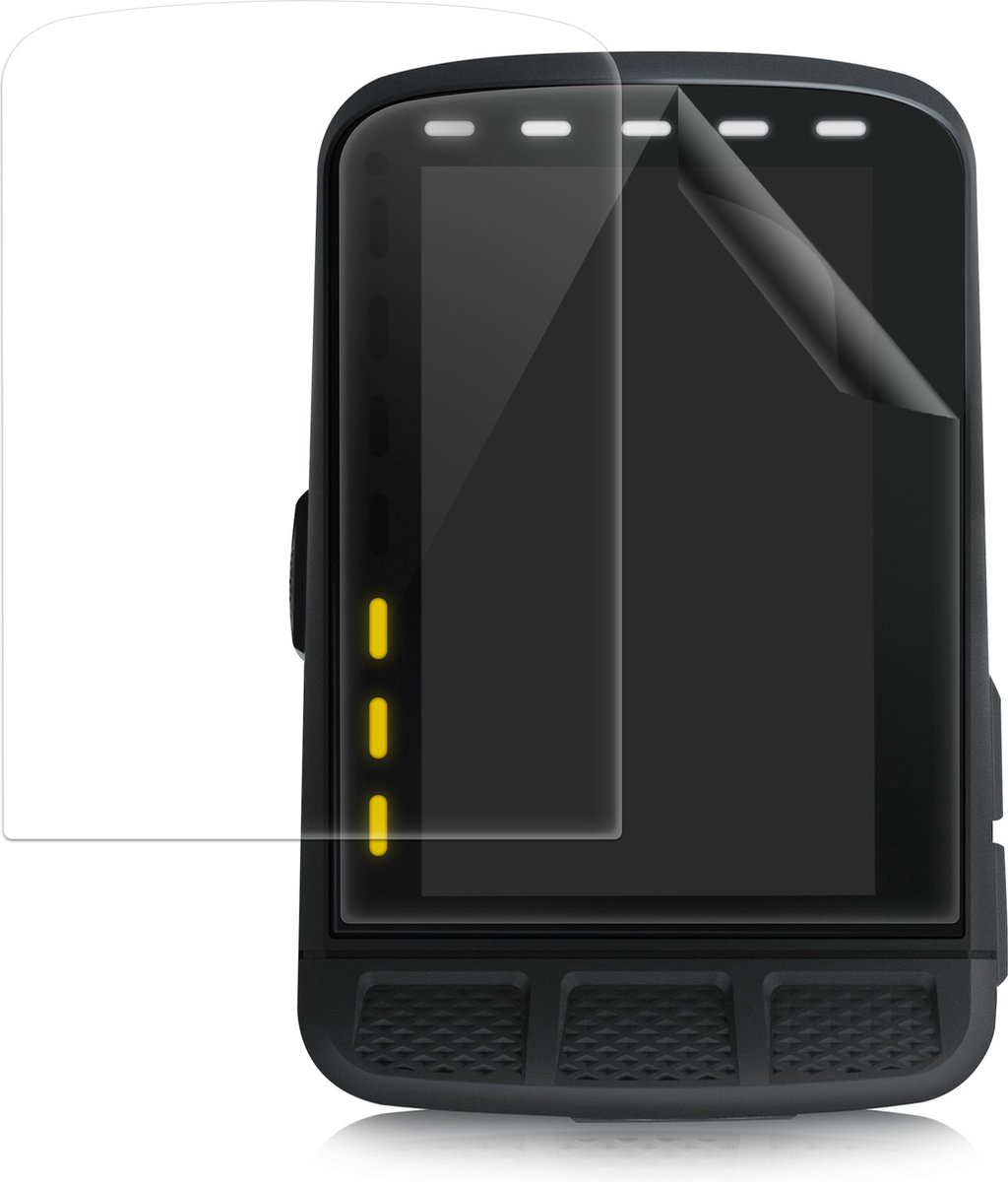 kwmobile 2x beschermfolie voor fietsnavigatie - Compatibel met Wahoo Elemnt Roam - Screen protector voor GPS - Zelfklevend