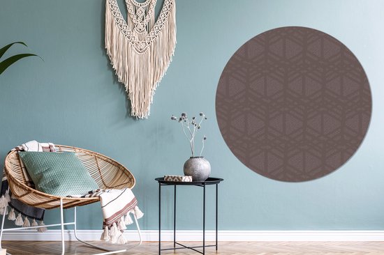 WallCircle - Cercle mural - Cercle mural - Motifs - Ligne - Violet - Aluminium - Dibond - 140x140 cm - Intérieur et Extérieur