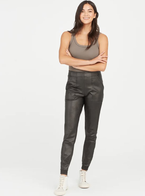 Spanx - Femme - Like-Leather - Pantalon de jogging - Zwart - L