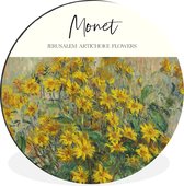 Wandcirkel Oude Meesters - Muurcirkel - Aluminium - ⌀ 30 - Schilderij - Jerusalem artichoke flowers - Monet"