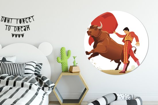 Une illustration d'un torero Wall cercle aluminium ⌀ 140 cm