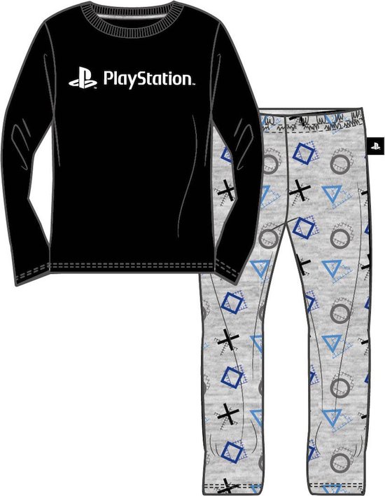 Playstation jongens pyjama, zwart, maat 116
