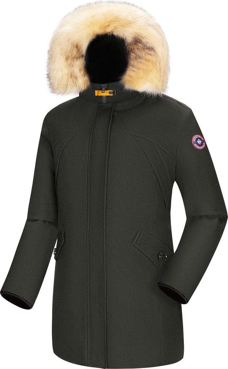 Subprime - Dames Jas winter Parka Chloe - Groen - Maat S