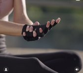Yoga anti slip compressiehandschoenen | handschoentjes met koper tegen artritis | gewrichtspijnverlichting half vinger antislip | 2 stuks