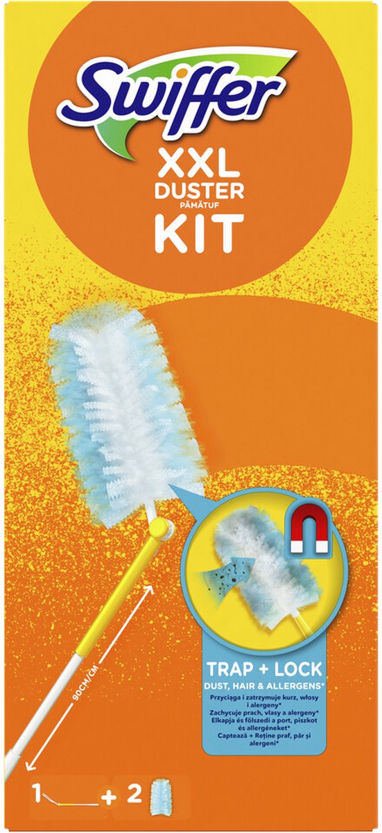 Kit de démarrage Swiffer Duster 3D Clean : 1 Manche XXL Et 1 Recharge