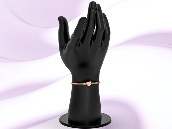 Malinsi Armband Dames Unique Hart - Compleet RVS - RoseGoud - Armbandjes Verstelbaar - Armbandje Vrouw - Malinsi