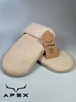 Apex Gloves Leren Dames Handschoenen  - Premium kwaliteit %100 Schapenleer - Wit - Winter - Extra warm - Maat M