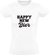 Happy new bier Dames T-Shirt | Happy new year | Oud en Nieuw | Beste wensen | 2023 | beer | Gelukkig Nieuwjaar | Shirt