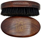 Best Beardcare Baardborstel - Kam van Natuurlijk Zwijnenhaar & Kersenhout - Ovaal -  Baardverzorging & styling - Voor na gebruik van Baardolie en Baardbalsem