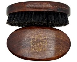 Baardborstel - Kam van Natuurlijk Zwijnenhaar & Kersenhout - Ovaal - Baardverzorging & styling - Voor na gebruik van Baardolie en Baardbalsem - Best Beardcare Baard Rituals