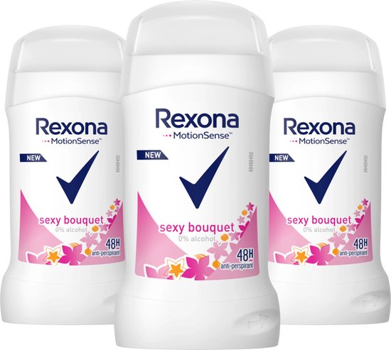 Rexona Motion Sense Sexy Bouquet Déodorant Femme - Lot de 3 - Parfum Fraise  & Abricot... | bol.com