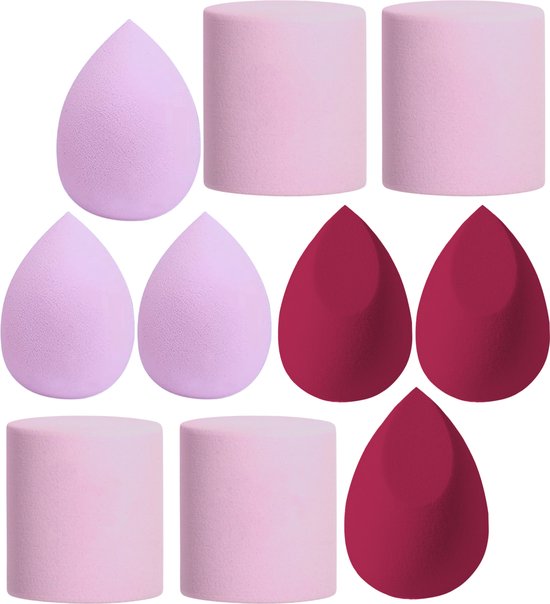 YUBBI Marshmallow Beauty Blender Set - Make Up Spons - Foundation Applicator - Poederspons - 10 Stuks