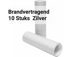 Serpentine BRANDVERTRAGEND, Brandveilig, Zilver, 10 rolletjes, Carnaval, Kerstmis, Nieuwjaar, 25 jarig Huwelijk, Verjaardag, Horeca, Communie