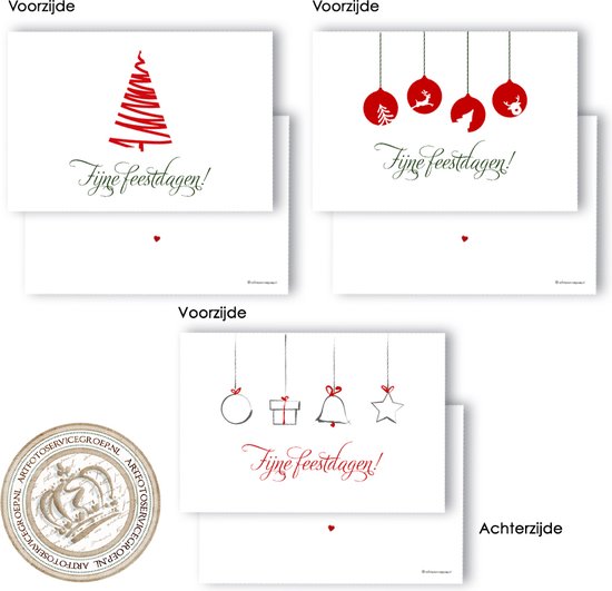 LMWK011 - Cartes de Noël avec enveloppes - Set de cartes de Noël 12 pièces - Cartes de Noël du Nouvel An - Joyeux Noël - Carte de Noël - Cartes du Nouvel An - Réveillon du nieuw An - Cartes de vœux - Cartes de Noël de luxe