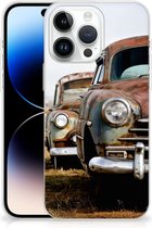 TPU Silicone Hoesje Geschikt voor iPhone 14 Pro Max Telefoonhoesje Vintage Auto
