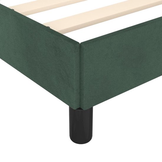 vidaXL - Bedframe - zonder - matras - 80x200 - cm - fluweel - donkergroen