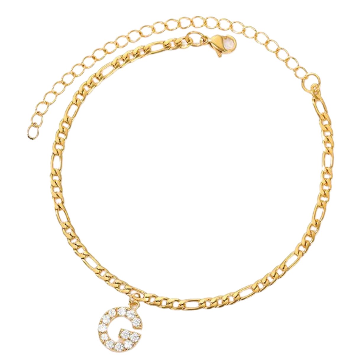 Enkelbandje - Enkelbandjes Dames - Enkelbandje Goud - Initials - Goudkleurig RVS - Letter G