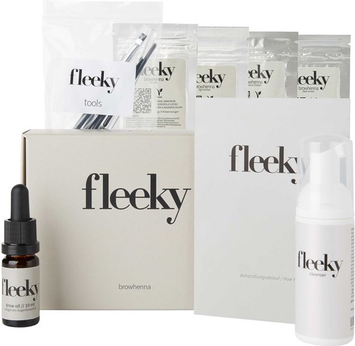 FLEEKY - Brow Henna kit - BLOND - 40 tot 48 weken perfecte wenkbrauwen