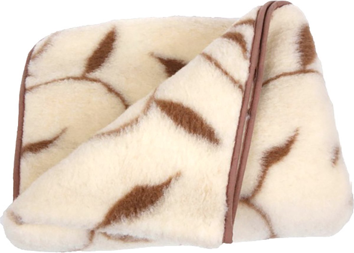 Wollen Deken Plaid 200x240cm 100% zuivere Australische Merino scheerwol 450 g/m² Bladmotief Woolmark-certificaat