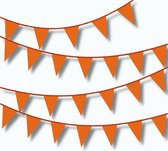 Mijn Eigen Slinger® | Oranje Stoffen Slinger | Vlaggenlijn Oranje Stof |  Vlaggetjes Slinger | Feest Decoratie Oranje | 10 meter