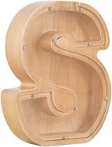 Houten spaarpot - Letter - Spaarpot - sparen - hout - letter S