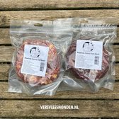 3 Rawhide donuts XL met eend - per stuk verpakt - Hondensnacks - Versvleeshonden.nl
