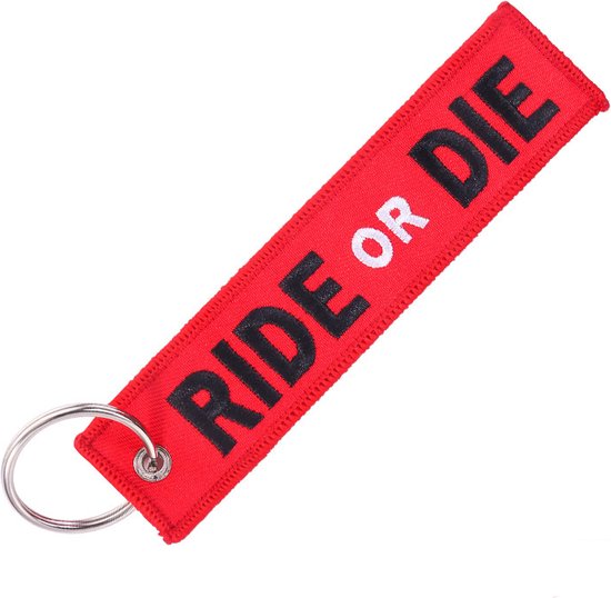 Ride or Die - Motor sleutelhanger - Cadeau voor motorrijder - Sleutelhanger  van stof... | bol.com