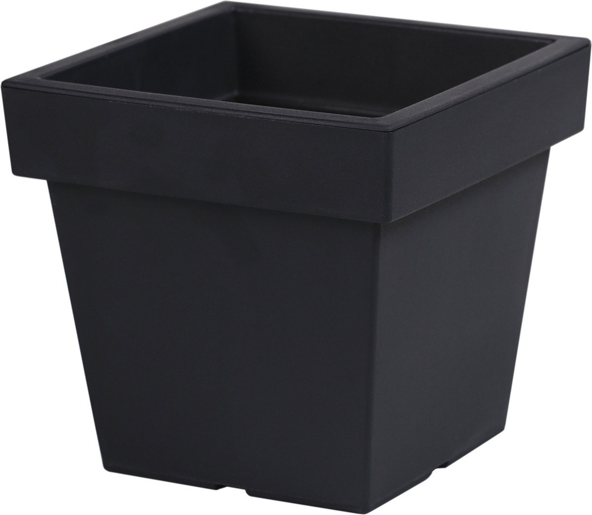 Prosperplast Plantenbak Square - antraciet - vierkant - 24 x 22 cm - kunststof - binnen en buiten