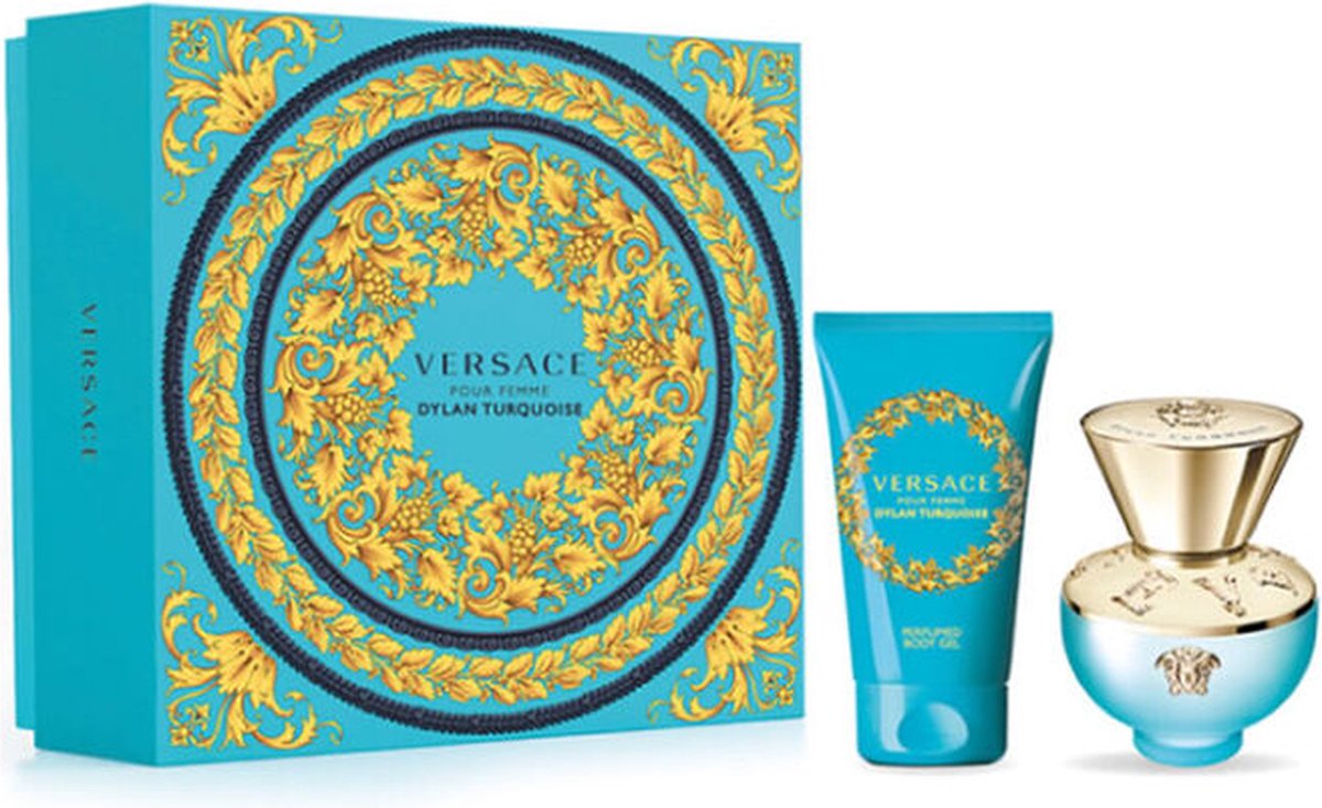 Versace Dylan Turquoise pour Femme Giftset - 30 ml eau de toilette spray + 50 ml bodylotion - cadeauset voor dames