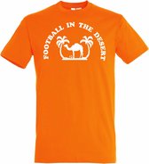 T-shirt kinderen Football In The Dessert | Oranje Holland Shirt | WK 2022 Voetbal | Nederlands Elftal Supporter | Oranje | maat 92