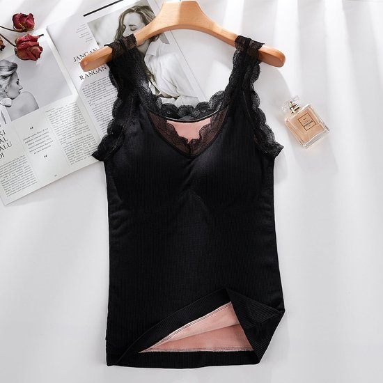LEYSHE Thermo Onderhemd voor Dames, Warm Stretch Top, Thermoshirt, Mouwloos, Winter Bovenstuk, Thermisch Mouwloos Tanktop, Thermo-ondergoed voor Vrouwen, wit, M