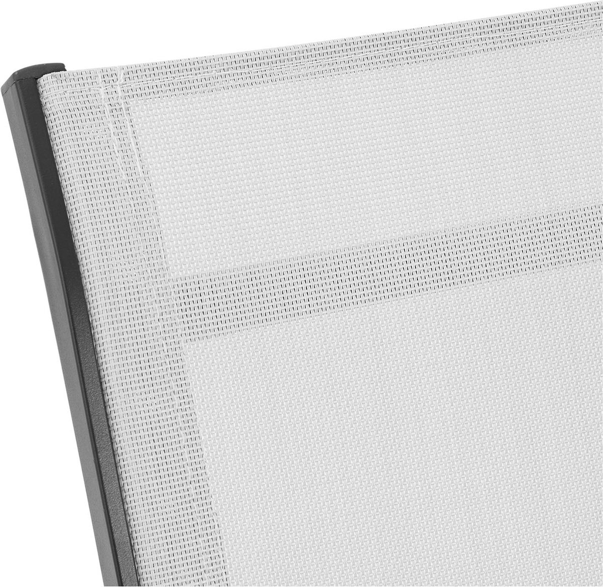 Uniprodo ligstoel - lichtgrijs - aluminium frame - verstelbare rugleuning