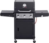 Bol.com Grandhall Xenon 3 brander - Gasbarbecue - met zijbrander - zwart aanbieding