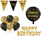 Blauwe Ballonnen en Decoratie Set Happy Birthday 15 Verjaardag Party Voor Jongen Met Folieballonnen