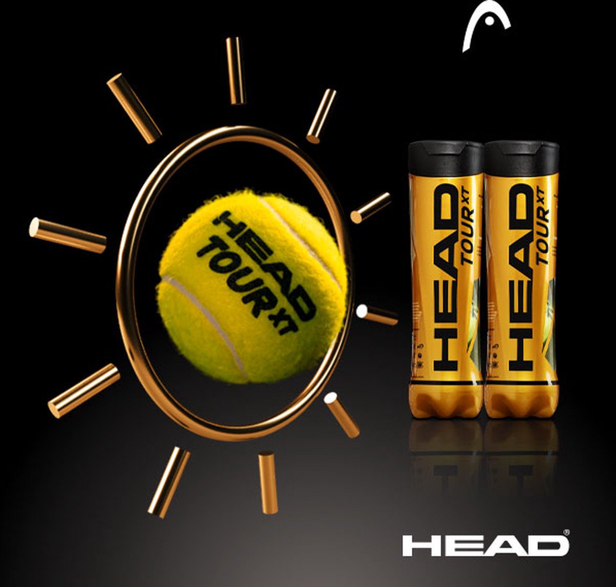 Head Tour premium - balles de tennis - 2 x 4 pièces - jaune | bol.com