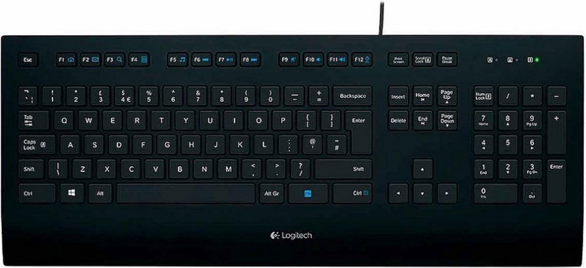 Logitech Keyboard K280e - Bedraad Toetsenbord - QWERTY ISO - Noorse indeling - Zwart