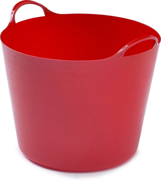 Seau flexible Whitefurze - 26 litres - Plastique - Rouge - 38 x 41 x 35 cm