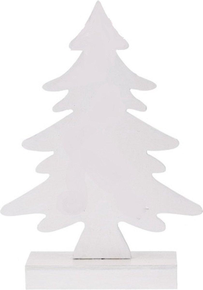 Houten kerstboom 81cm witte alternatieve kerstboom plaatsbesparend