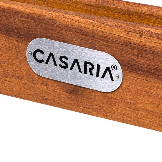 Casaria Bijzettafel - Acacia Hout Inklapbaar 70x70x73 cm - Bruin - Casaria