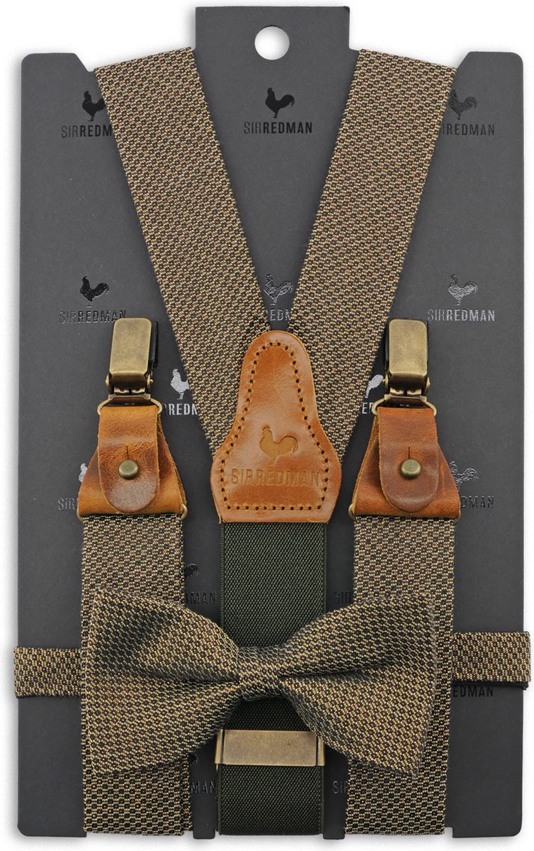 Sir Redman - bretels combi pack - Born Elegance Gold - groen / zwart / goud