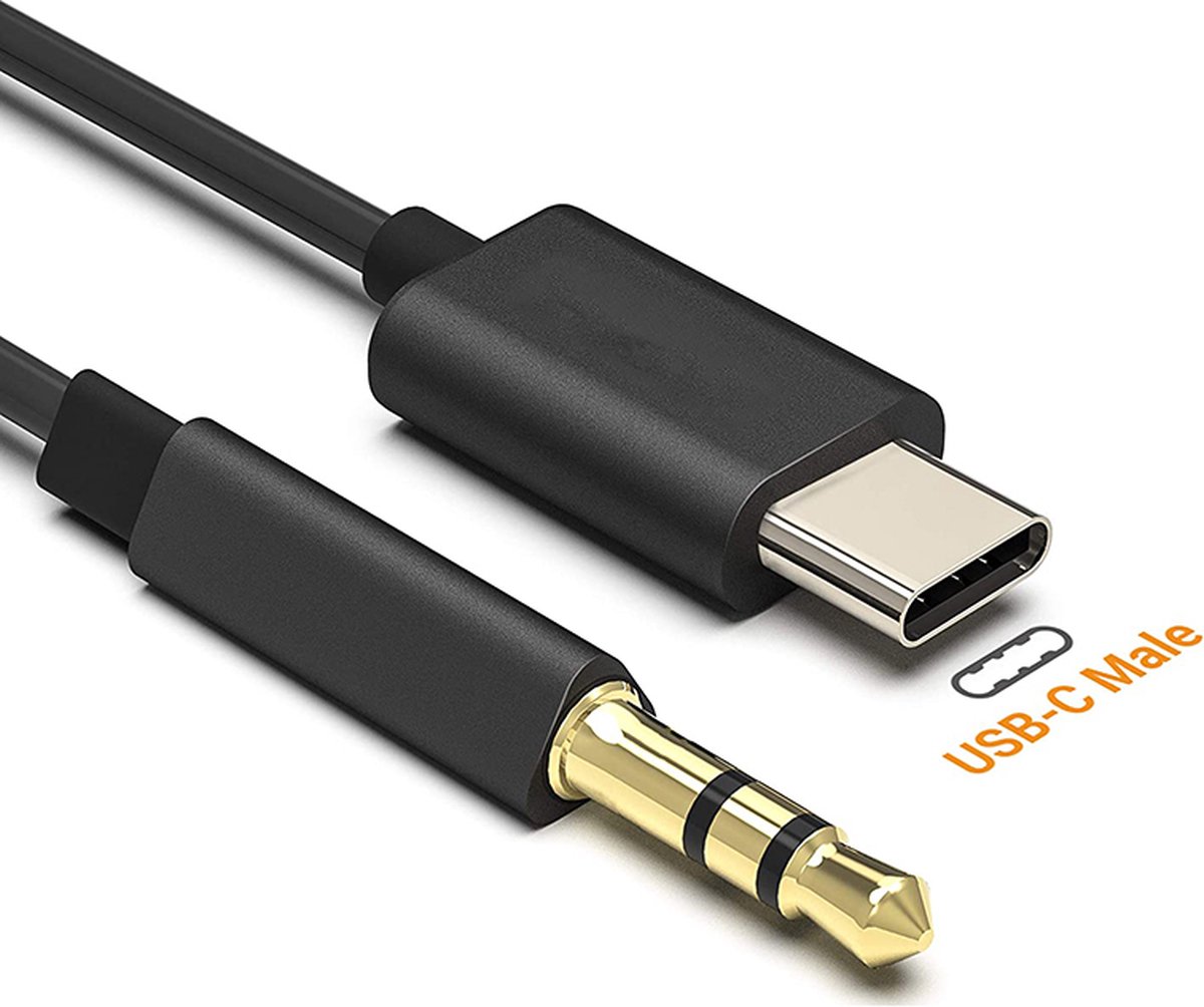 staza-usb-c-male-naar-jack-3-5mm-kabel-1-meter-zwart-bol