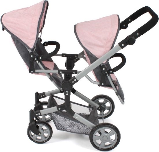 Bayer Chic 2000 Cochecito De Muñecas Linus Duo – Para Niños De 4 A 8 Años | Dos Asientos Y Manillar Regulable