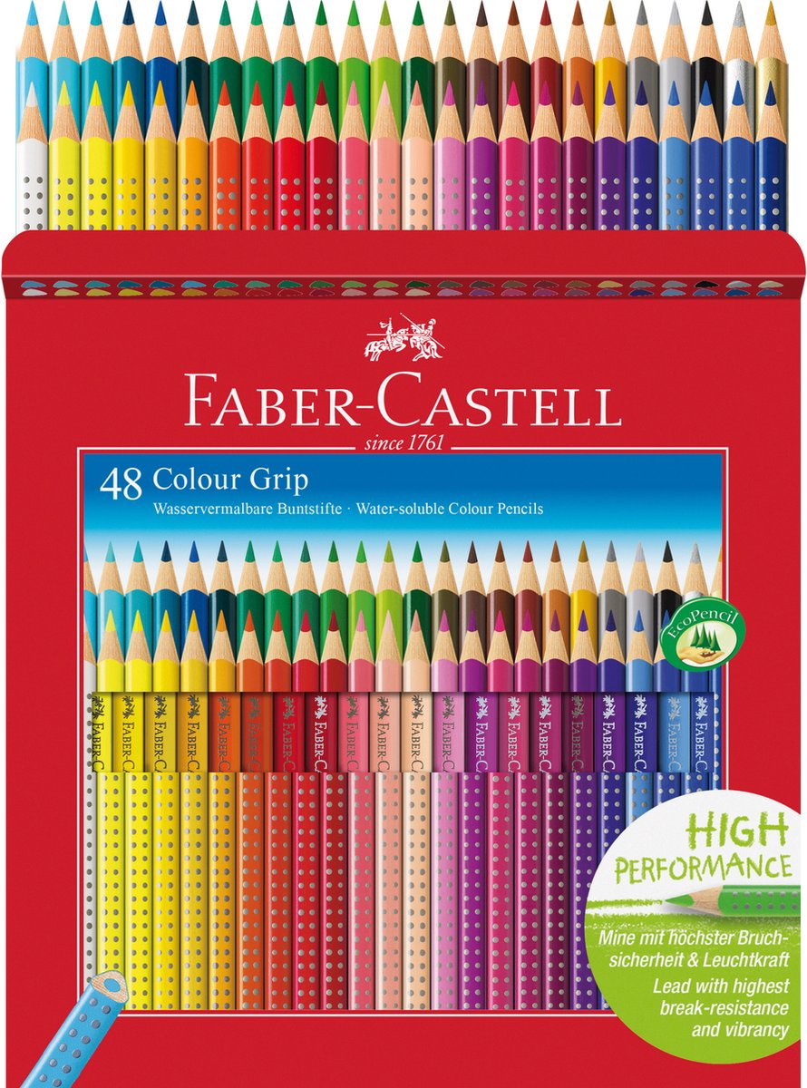 Faber-Castell kleurpotlood - Grip - 48 stuks + A3 Kangaro schetsboek GRATIS - wit - 120 grams - 40 vel - FC-112449-A — cadeau in Hobby - foto 5