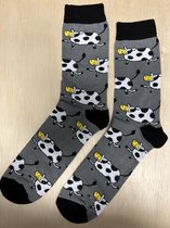 SOKn. trendy sokken *VROLIJKE KOEIEN* maat 35-41 (ook leuk om kado te geven !)