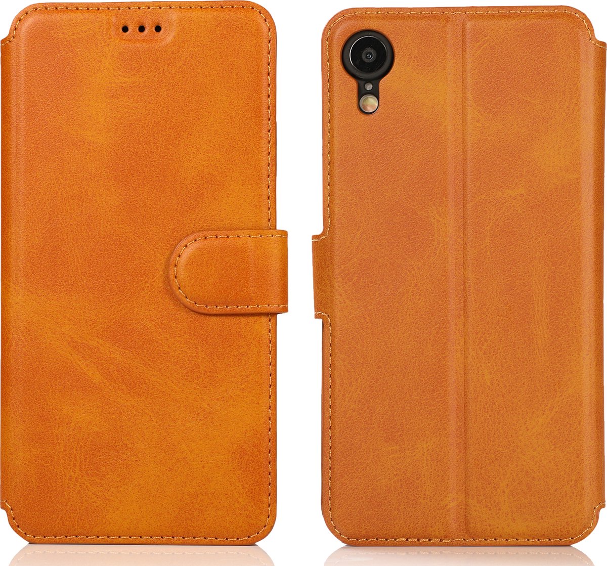 Bookcase Geschikt voor Apple iPhone XR - Bruin - Pasjeshouder - Portemonnee