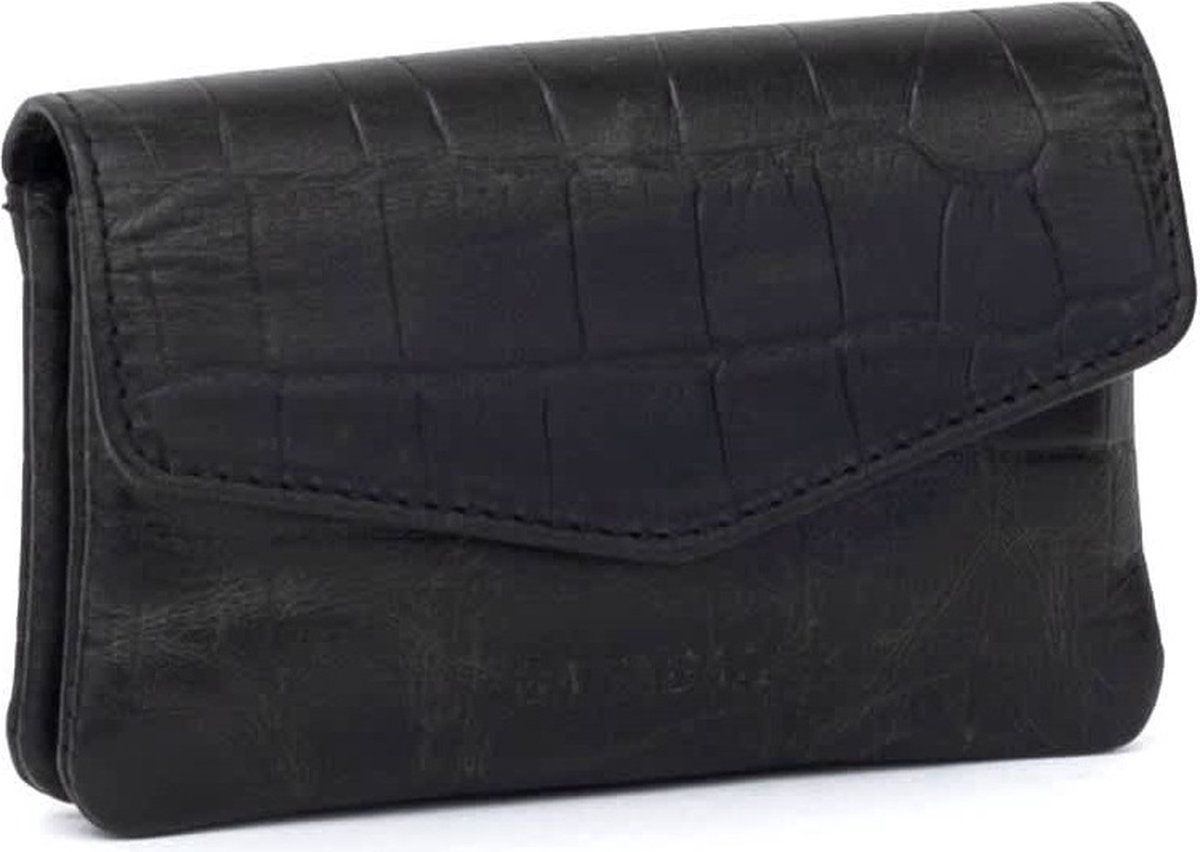Bag2Bag Klein Lederen Portemonnee Oya Zwart