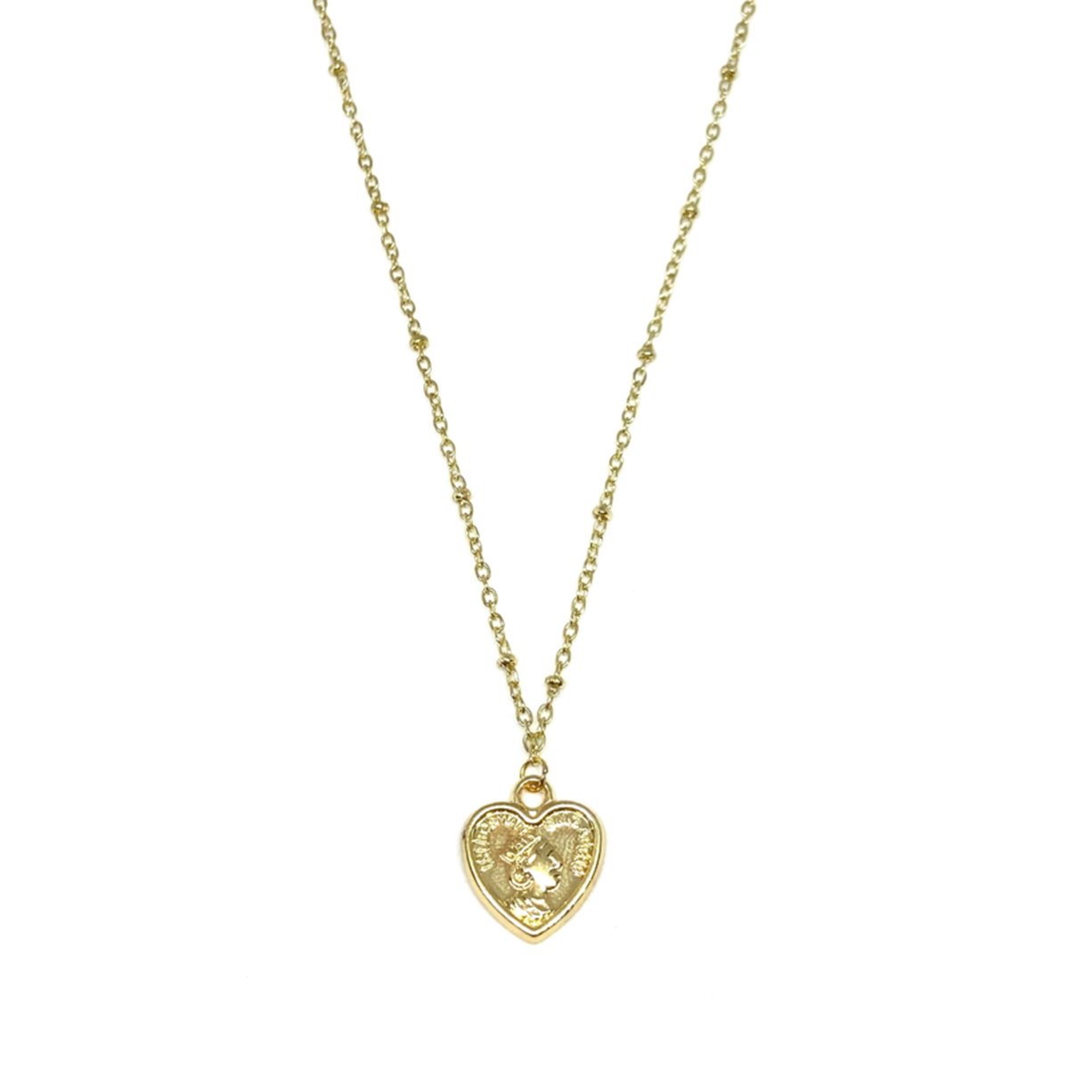 Elizabeth heart necklace - gold