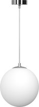 LED Hanglamp - Hangverlichting - Igia Pyra - E27 Fitting - Rond - Mat Wit - Glas